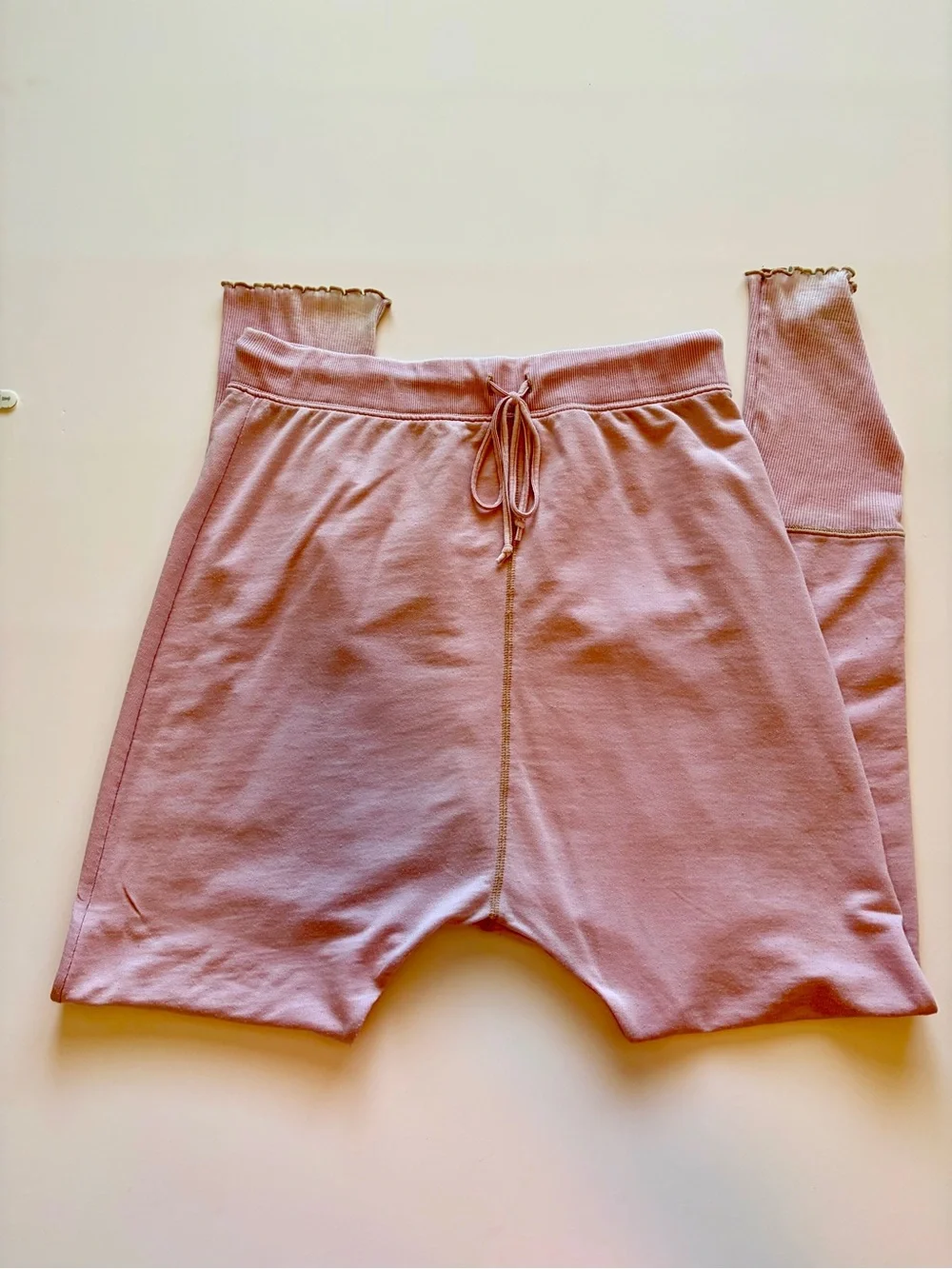 Free People Intimately Cozy All Day Harem Joggers Daytime Fireworks Med GUC Pink
